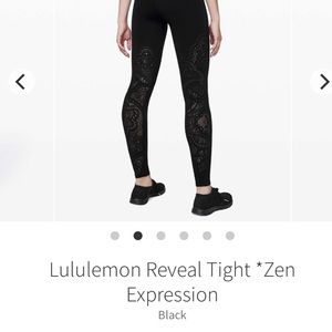 Lululemon Reveal Tight *Zen Expression in Black